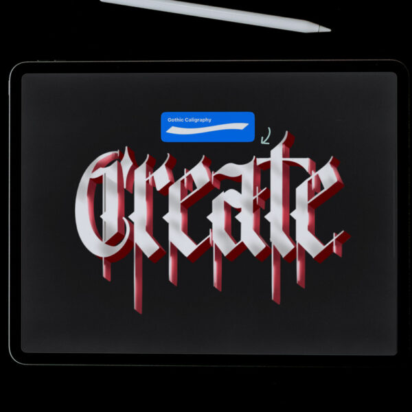 Lettering Starter Pack — 4 pinceles para arrancar en caligrafía digital